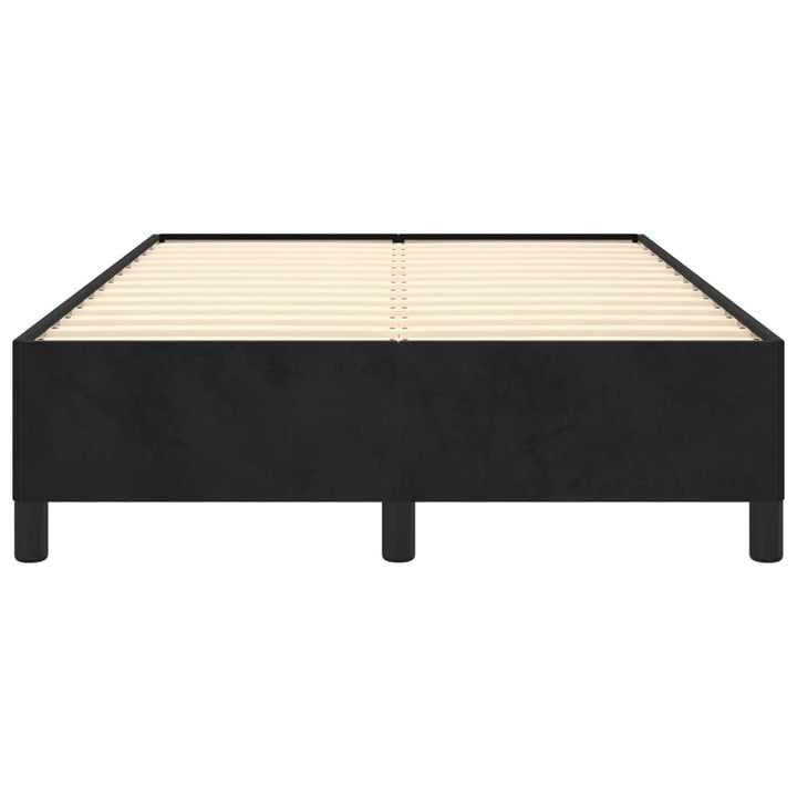 sengeramme uden madras 120x190 cm fløjl enkeltseng sort
