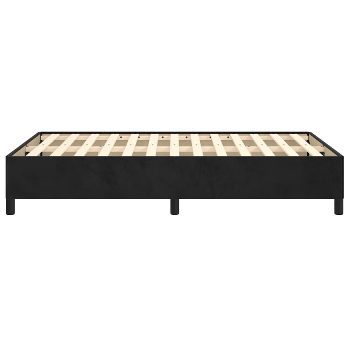 sengeramme uden madras 120x190 cm fløjl enkeltseng sort