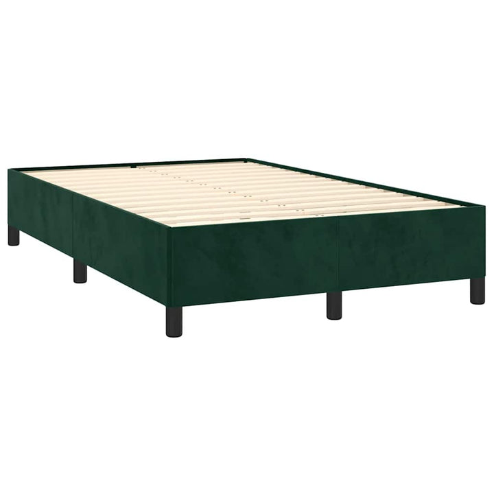 sengeramme uden madras 120x190 cm fløjl mørkegrøn