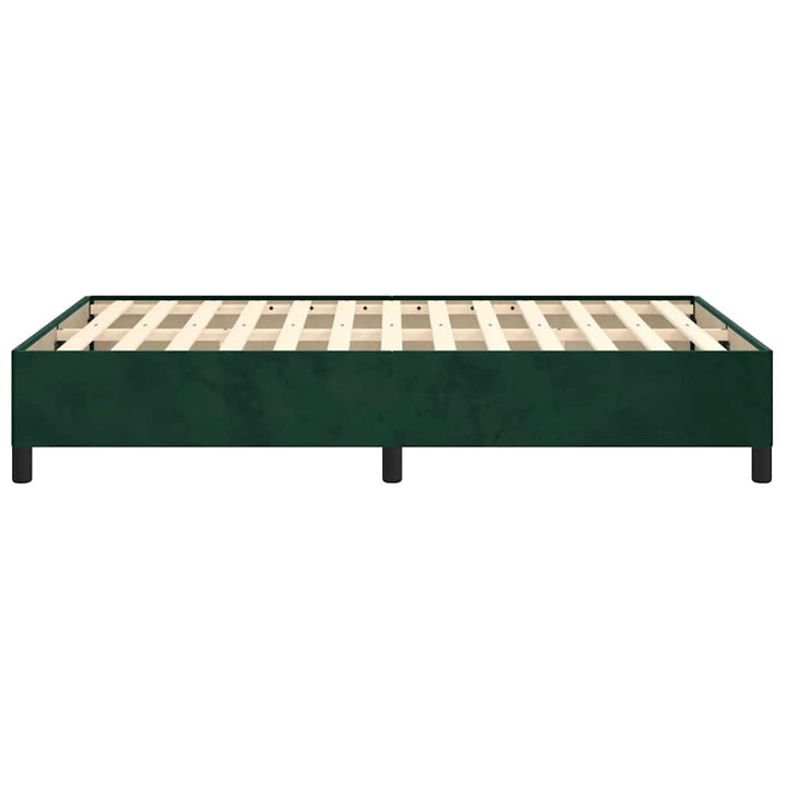 sengeramme uden madras 120x190 cm fløjl mørkegrøn
