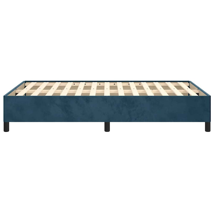 sengeramme uden madras 120x190 cm fløjl mørkeblå
