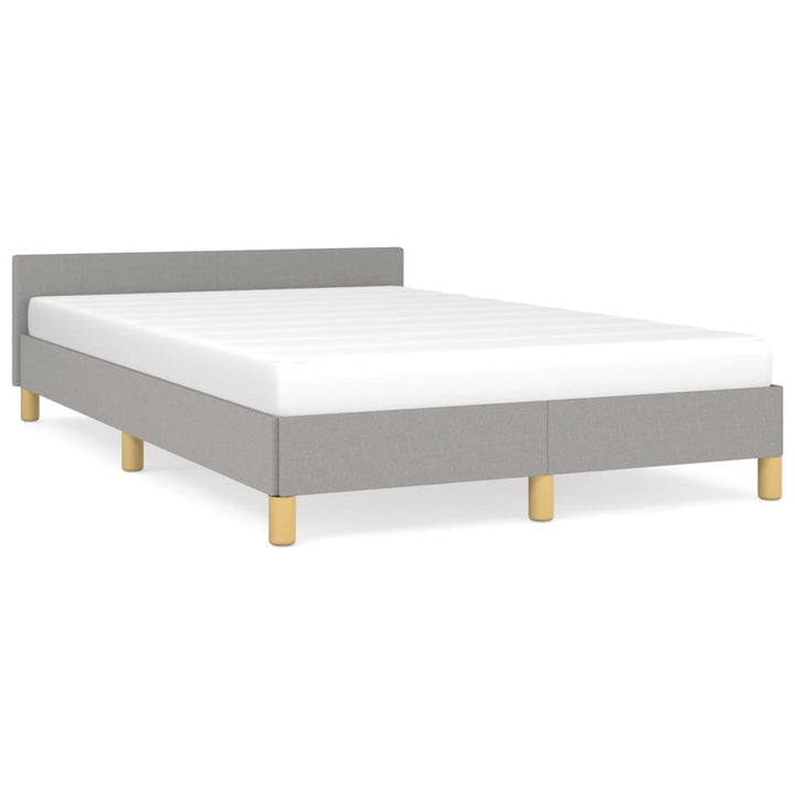 sengeramme uden madras 120x190 cm stof enkeltseng lysegrå