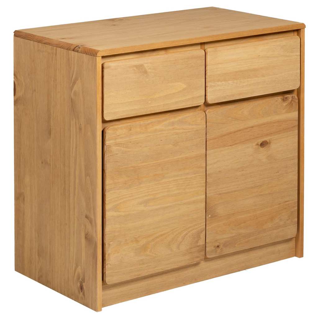 skænk SAUDA 80x43x75,5 cm massivt fyrretræ egetræsfarvet