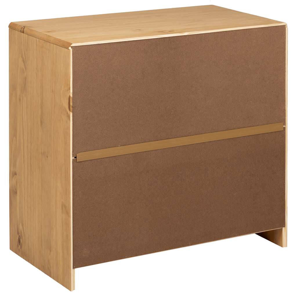 skænk SAUDA 80x43x75,5 cm massivt fyrretræ egetræsfarvet