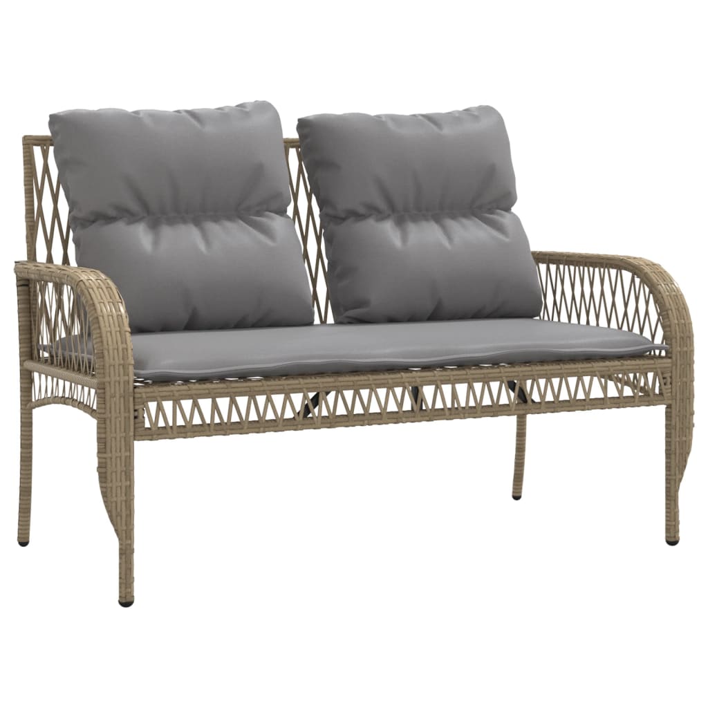 sofasæt til haven 4 dele med hynder polyrattan beige