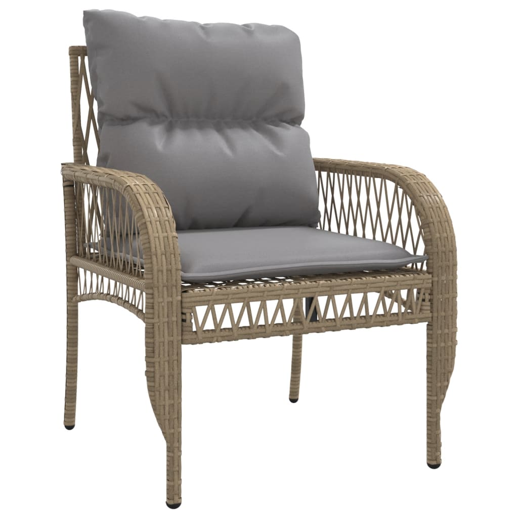 sofasæt til haven 4 dele med hynder polyrattan beige