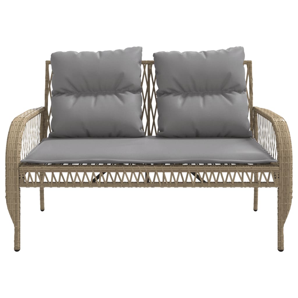 sofasæt til haven 4 dele med hynder polyrattan beige