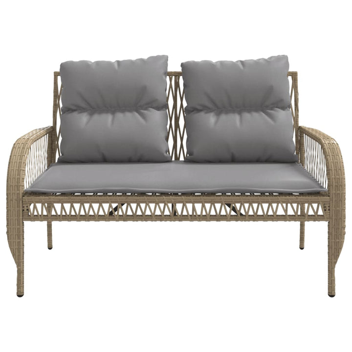 sofasæt til haven 4 dele med hynder polyrattan beige