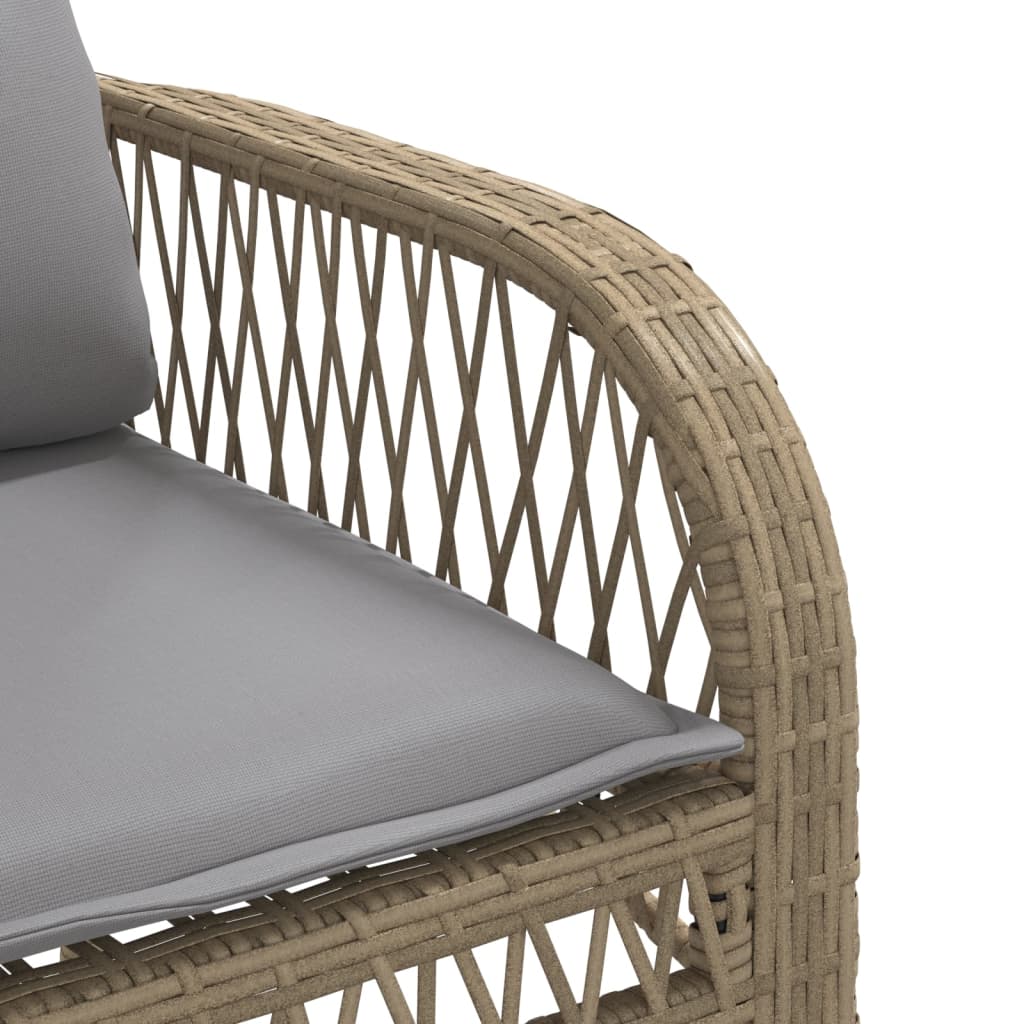 sofasæt til haven 4 dele med hynder polyrattan beige