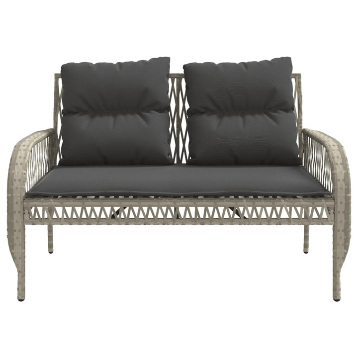 sofasæt til haven 4 dele med hynder polyrattan lysegrå