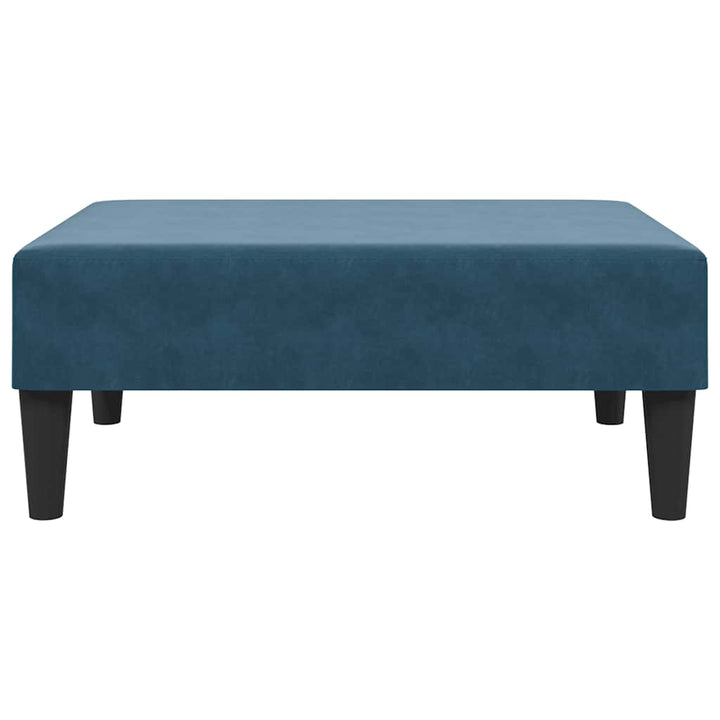 fodskammel 77x55x31 cm velour blå