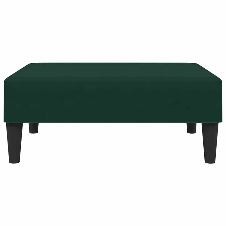 fodskammel 77x55x31 cm velour mørkegrøn