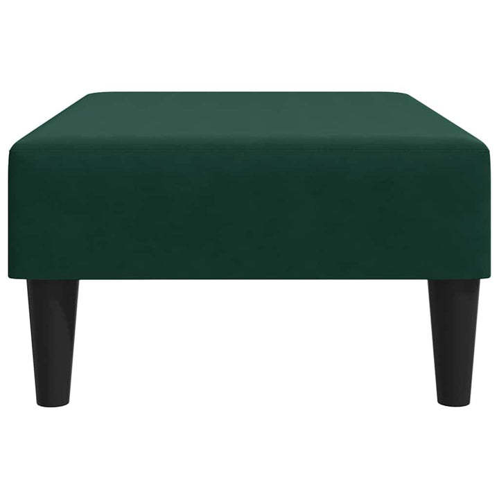 fodskammel 77x55x31 cm velour mørkegrøn
