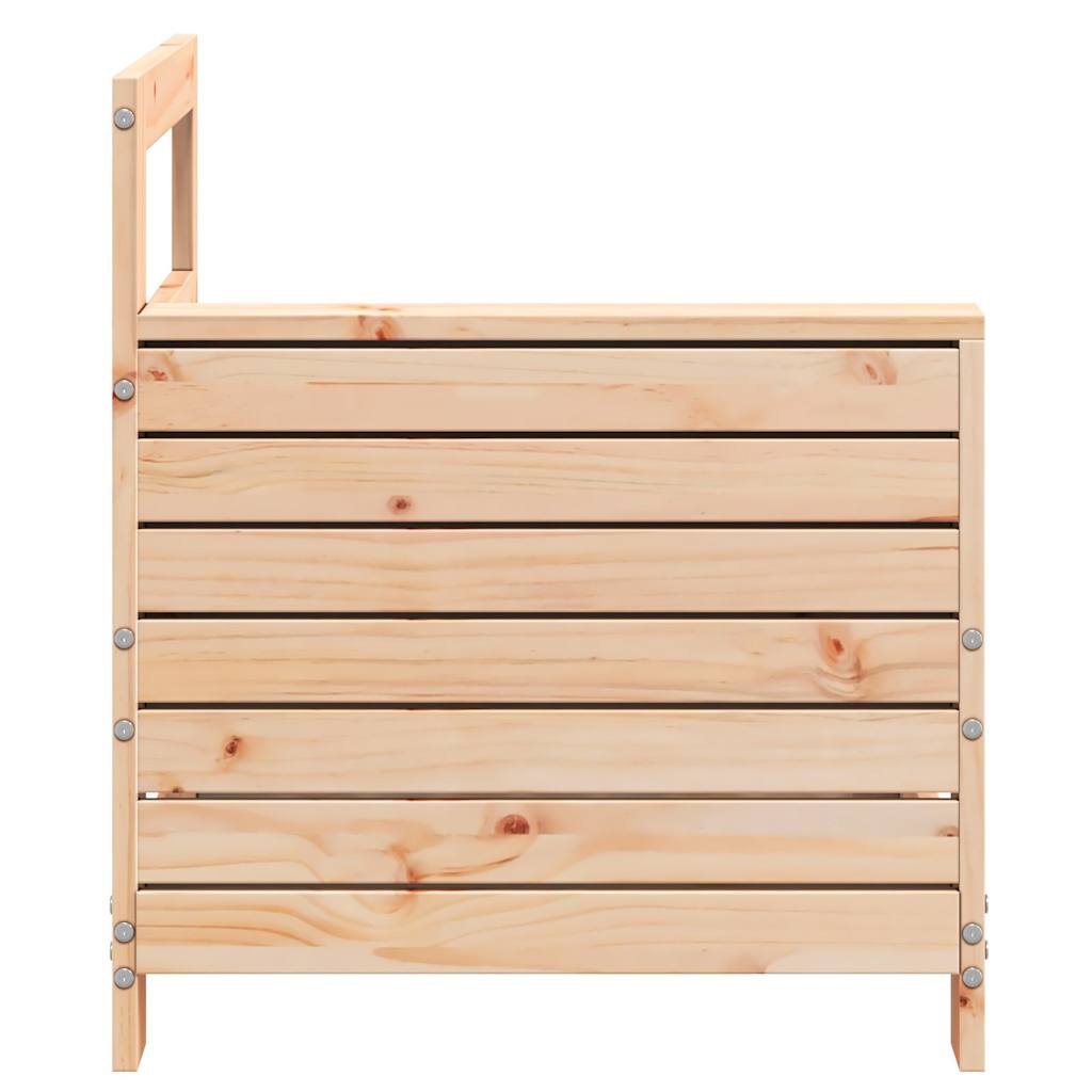 sofamodul med armlæn 69x62x70,5 cm massivt fyrretræ