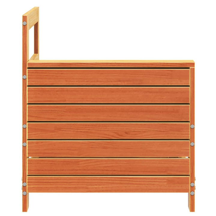 sofamodul til haven 69x62x70,5 cm massivt fyrretræ gyldenbrun