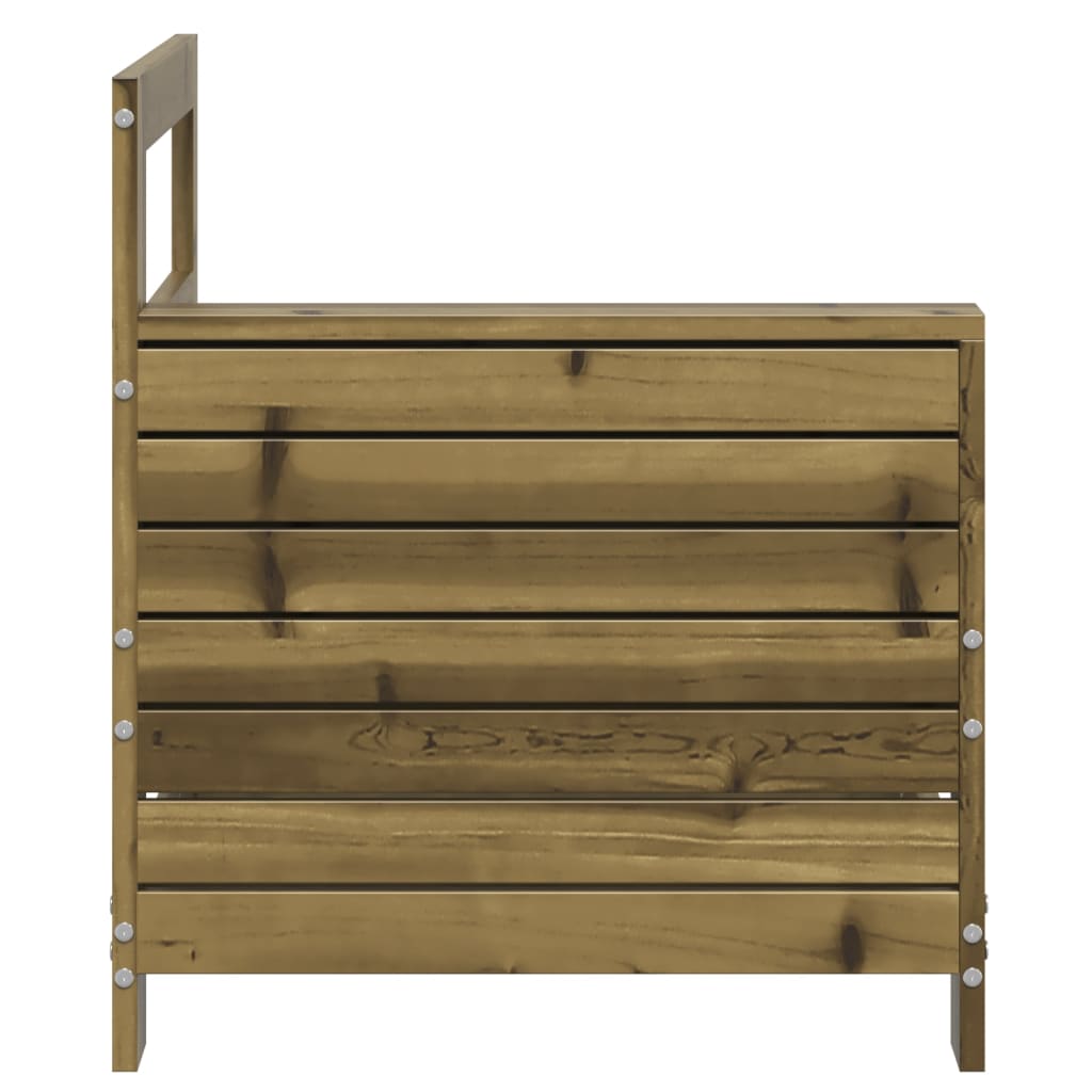 sofamodul med armlæn 69x62x70,5 cm imprægneret fyrretræ