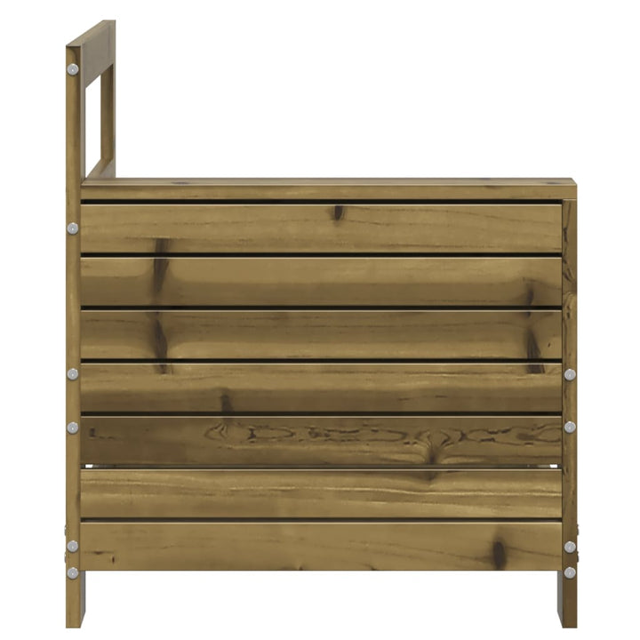 sofamodul med armlæn 69x62x70,5 cm imprægneret fyrretræ