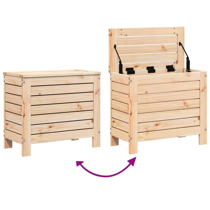 haveskammel 62x31,5x52 cm massivt fyrretræ