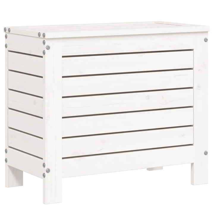 haveskammel 62x31,5x52 cm massivt fyrretræ hvid
