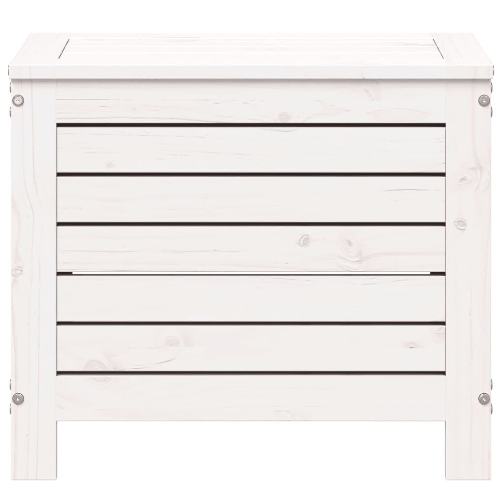 haveskammel 62x31,5x52 cm massivt fyrretræ hvid