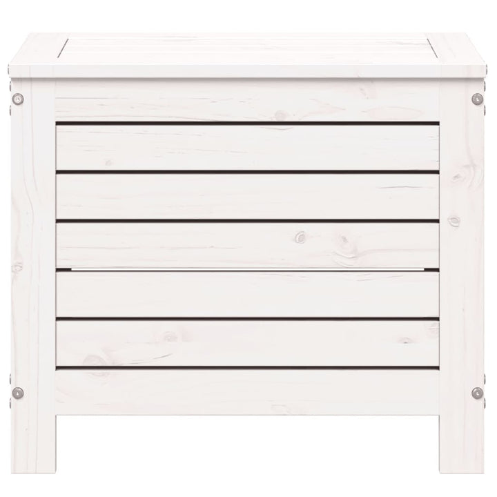 haveskammel 62x31,5x52 cm massivt fyrretræ hvid