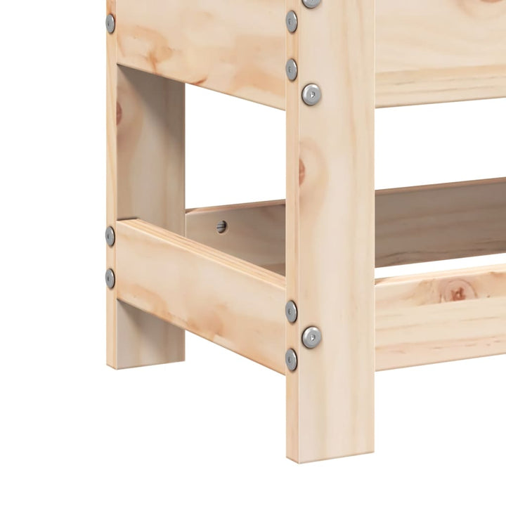 haveskammel 62x30x32 cm massivt fyrretræ