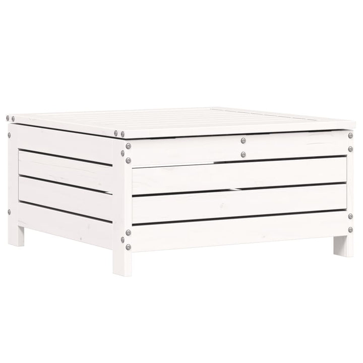 haveskammel 62x63,5x32 cm massivt fyrretræ hvid