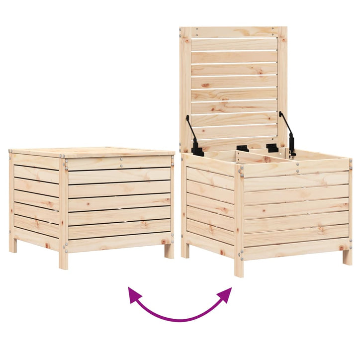 haveskammel 62x63,5x53,5 cm massivt fyrretræ