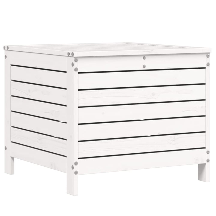 haveskammel 62x63,5x53,5 cm massivt fyrretræ hvid