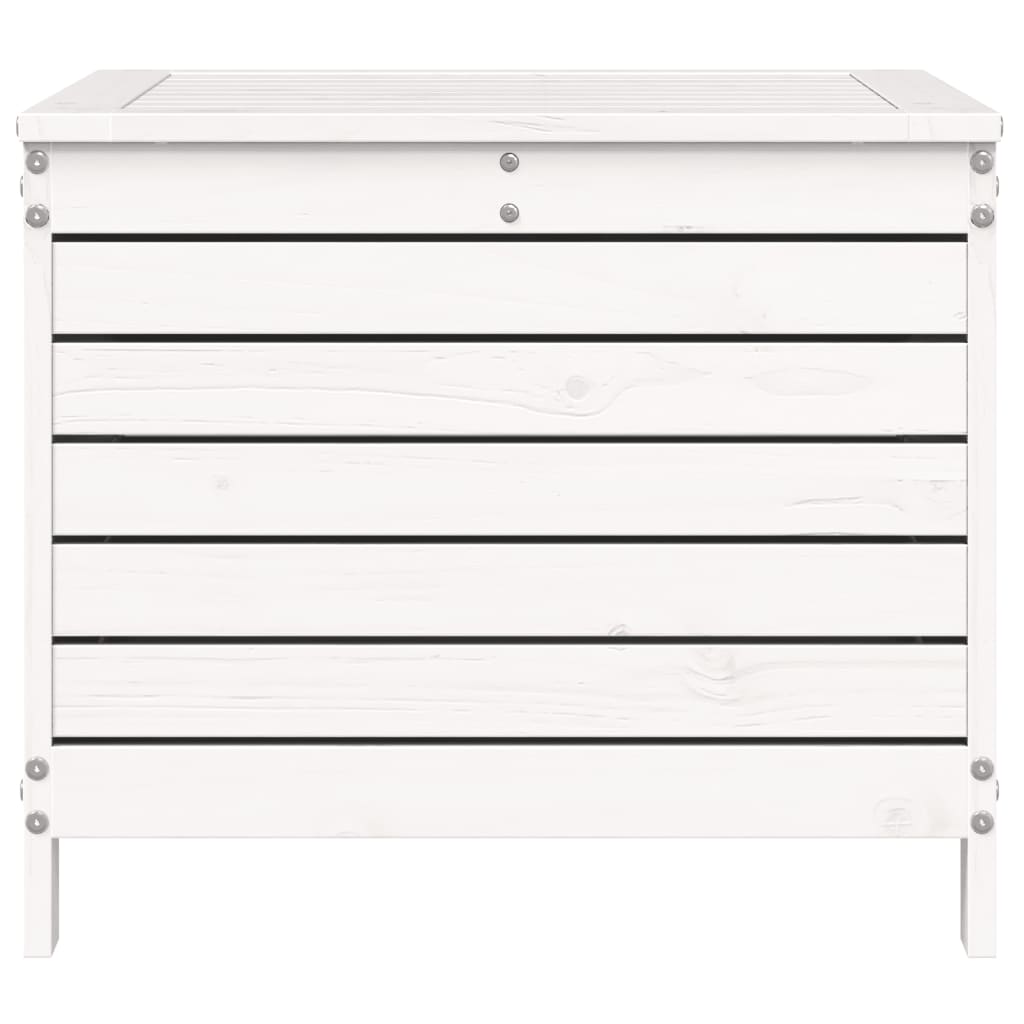 haveskammel 62x63,5x53,5 cm massivt fyrretræ hvid