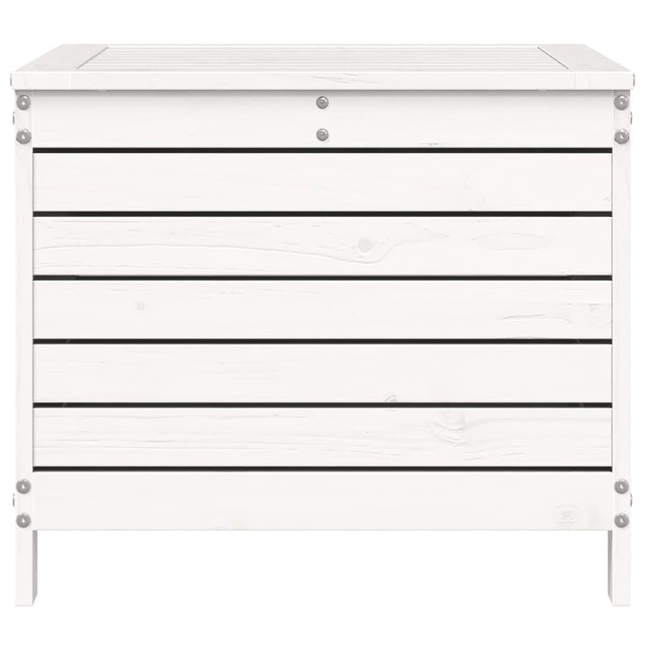 haveskammel 62x63,5x53,5 cm massivt fyrretræ hvid