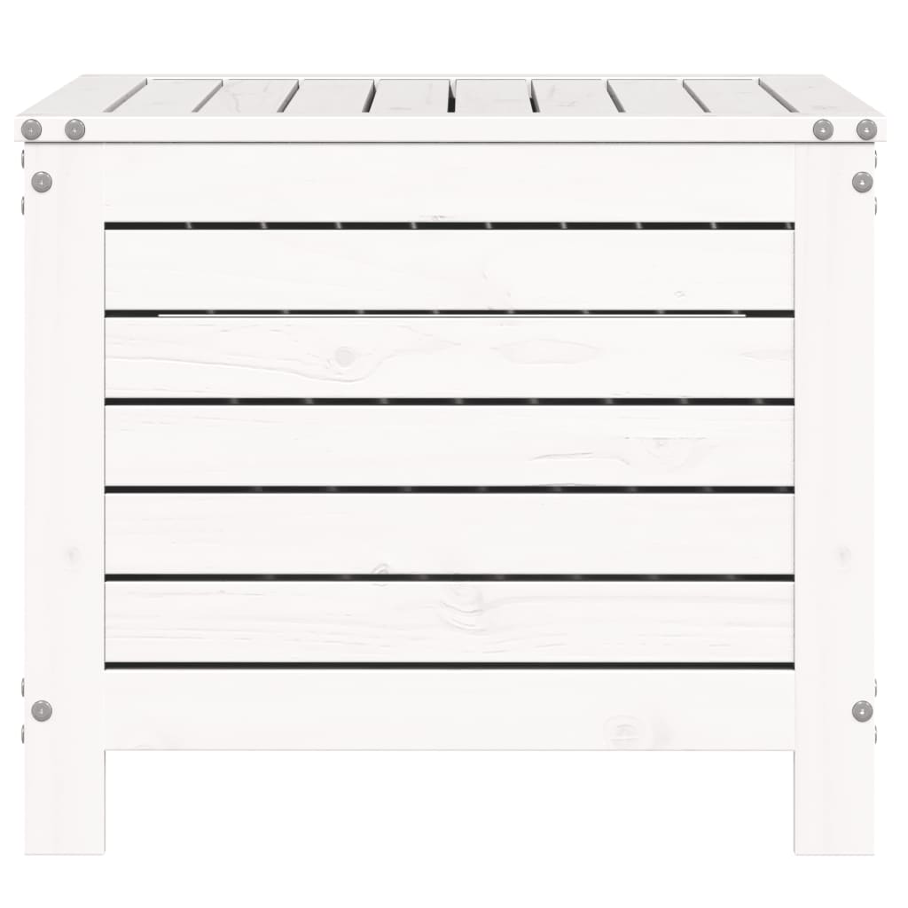 haveskammel 62x63,5x53,5 cm massivt fyrretræ hvid