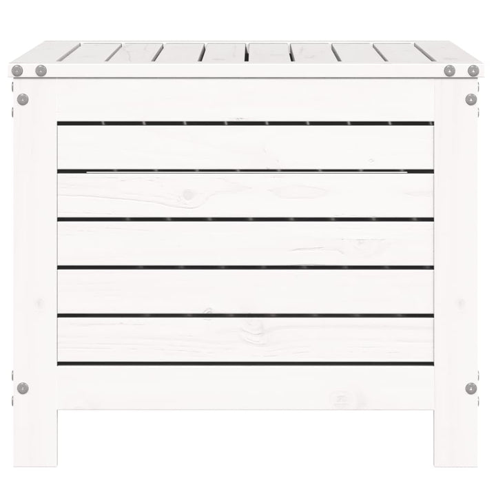 haveskammel 62x63,5x53,5 cm massivt fyrretræ hvid