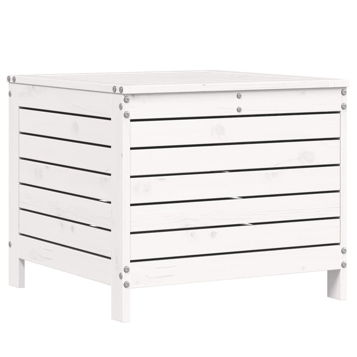 haveskammel 62x63,5x53,5 cm massivt fyrretræ hvid