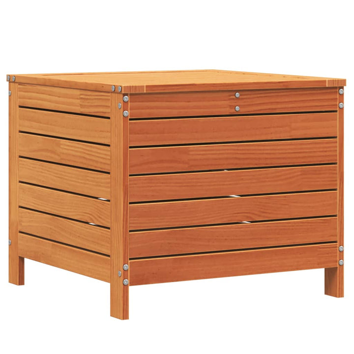 haveskammel 62x63,5x53,5 cm massivt fyrretræ gyldenbrun