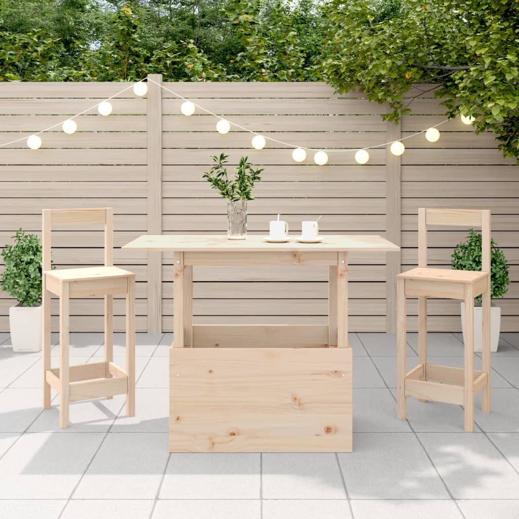 havebord 100x50x75 cm massivt fyrretræ