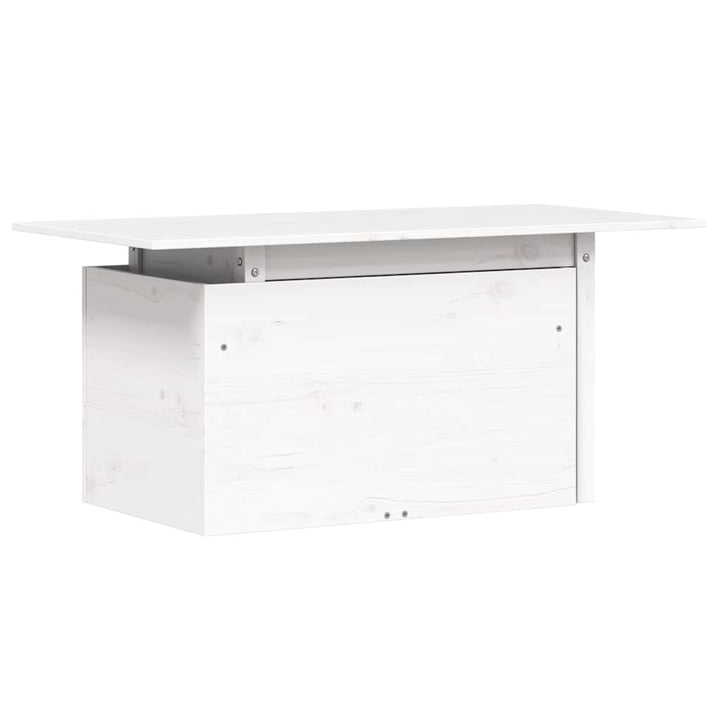 havebord 100x50x75 cm massivt fyrretræ hvid