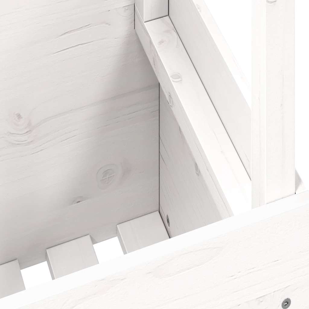 havebord 100x50x75 cm massivt fyrretræ hvid