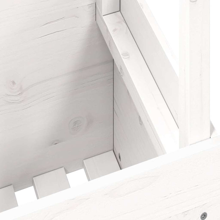 havebord 100x50x75 cm massivt fyrretræ hvid