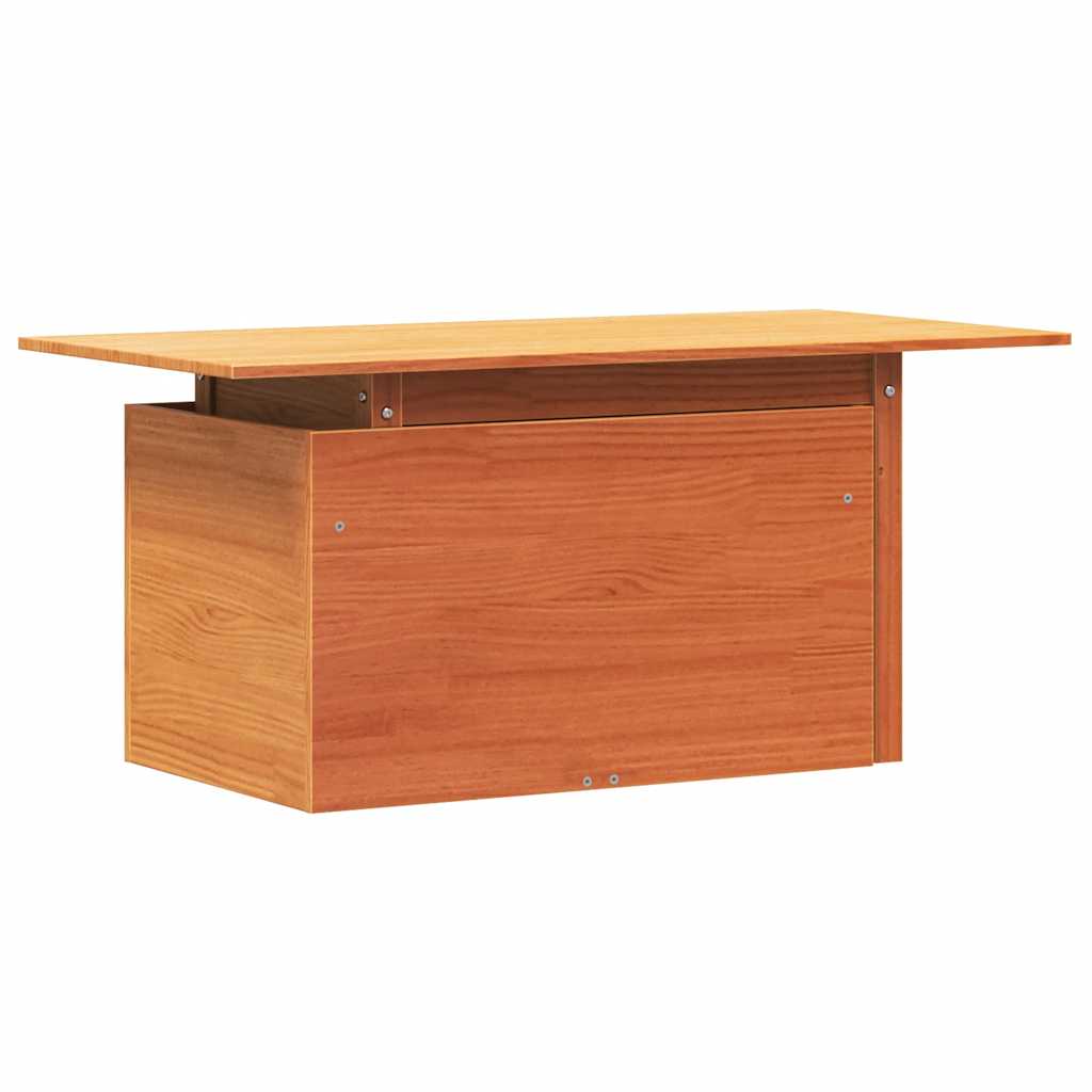 havebord 100x50x75 cm massivt fyrretræ gyldenbrun