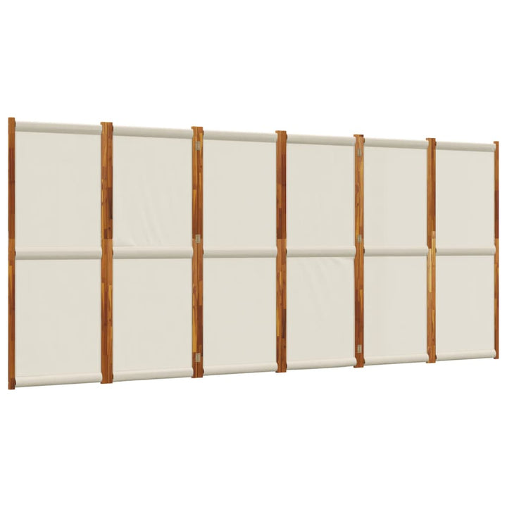 6-panels rumdeler 420 x 180 cm lysegrå