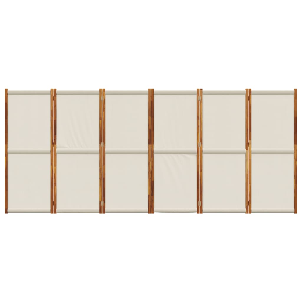 6-panels rumdeler 420 x 180 cm lysegrå