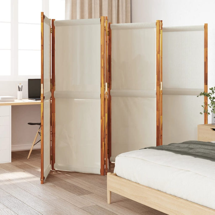 6-panels rumdeler 420 x 180 cm lysegrå