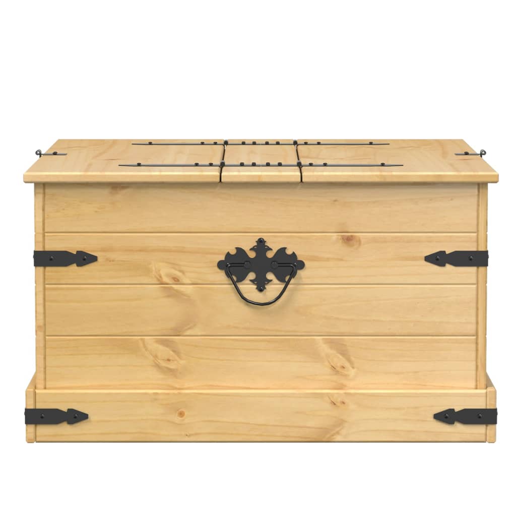 opbevaringsboks Corona 78x78x45 cm massivt fyrretræ