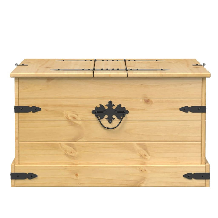 opbevaringsboks Corona 78x78x45 cm massivt fyrretræ