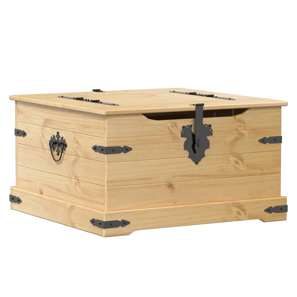 opbevaringsboks Corona 78x78x45 cm massivt fyrretræ