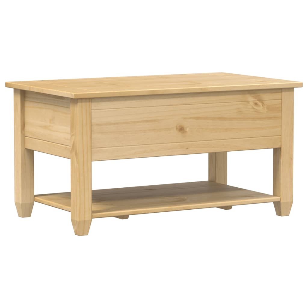 sofabord med skuffer Corona 85x50x45 cm massivt fyrretræ