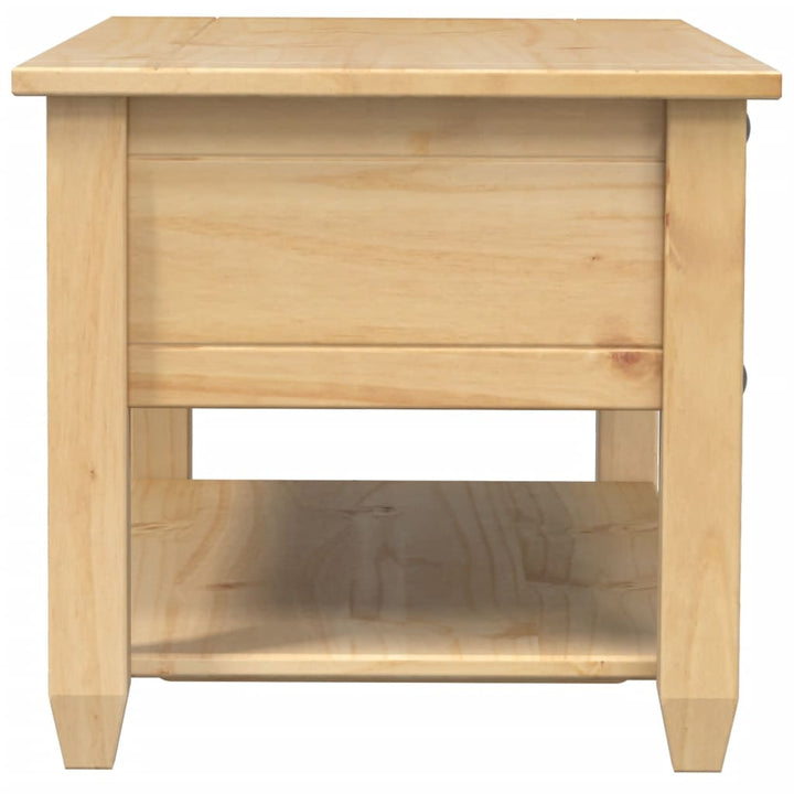 sofabord med skuffer Corona 100x48x45 cm massivt fyrretræ