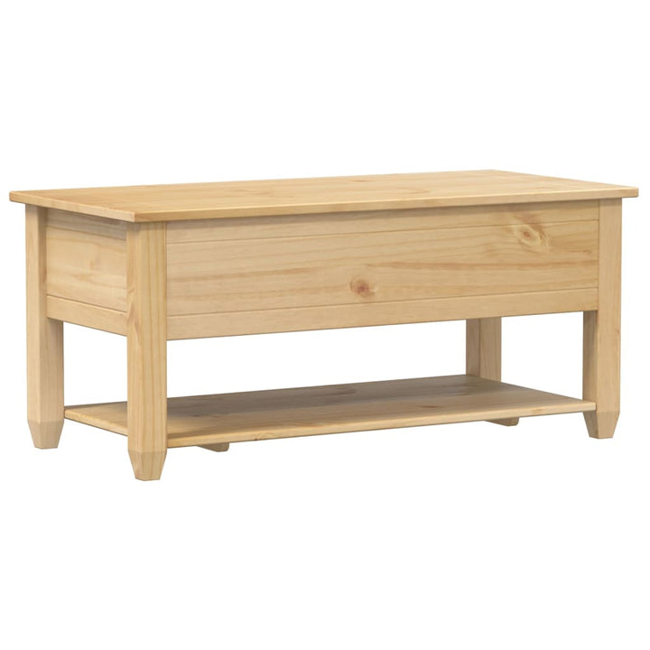 sofabord med skuffer Corona 100x48x45 cm massivt fyrretræ