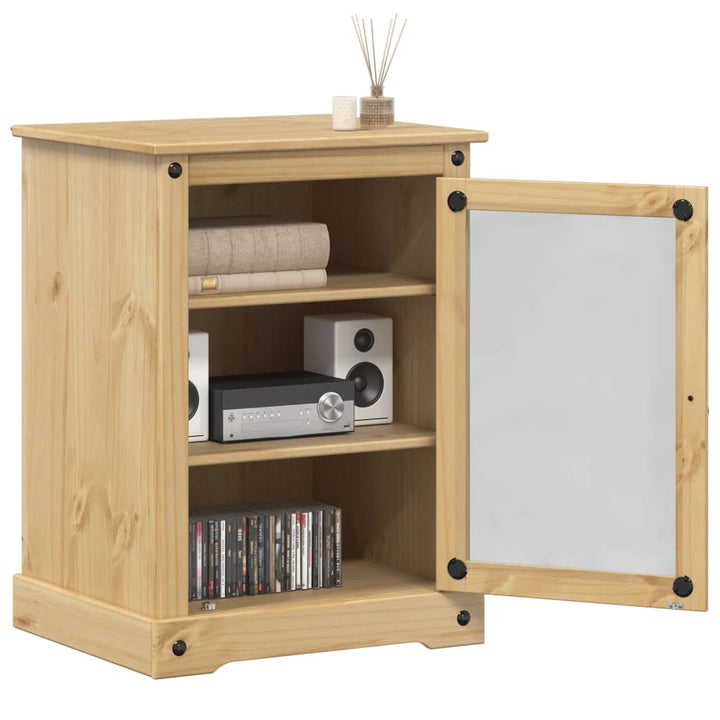 hi-fi-skab Corona 60x50x82 cm massivt fyrretræ